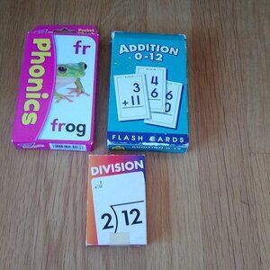 School Zone Flashcards Addition 0 – 12 & Trend Pocket  Phonics & Division cards